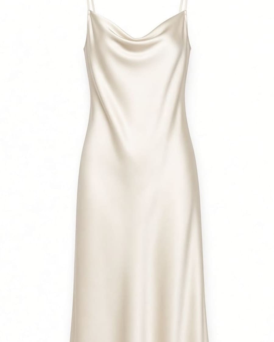 Silk Slip Midi Dress view 2