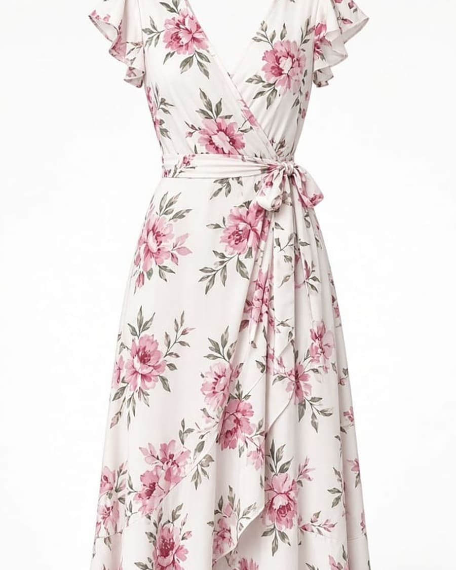Floral Wrap Day Dress view 2