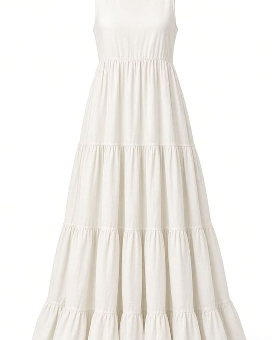 Tiered Cotton Maxi Dress view 2