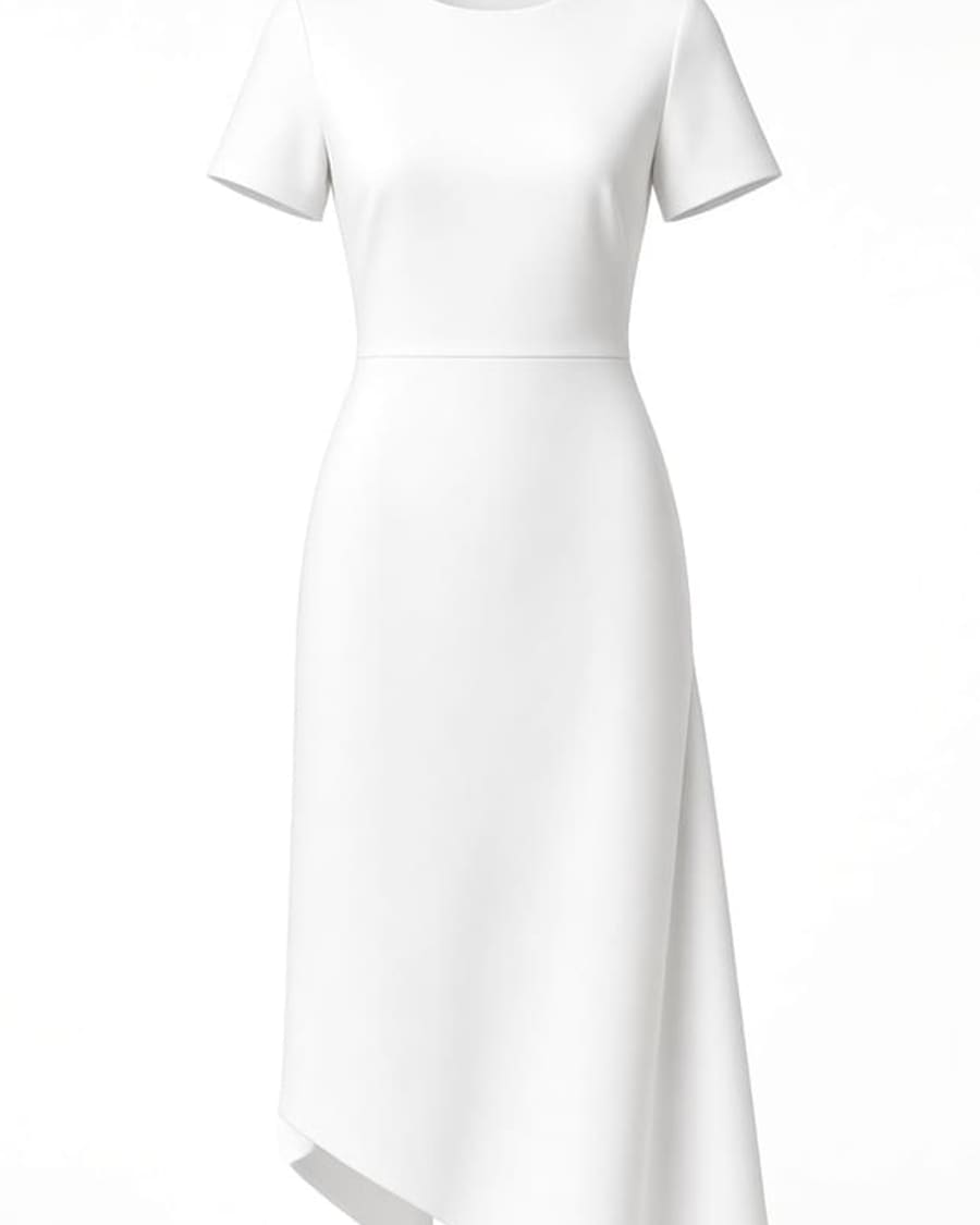 Asymmetric Hem Midi Dress view 2