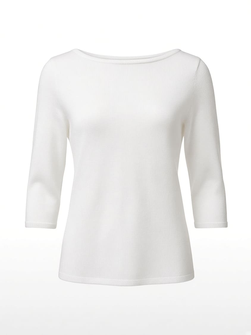 Boat Neck Knit Top