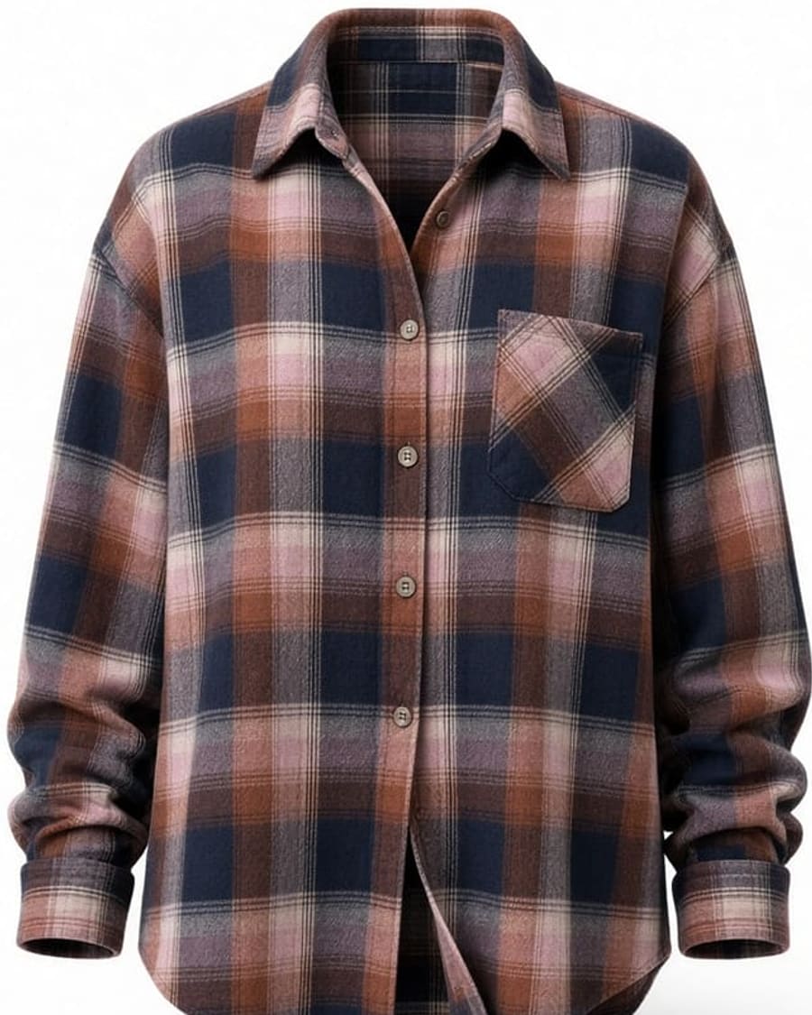 Oversized Flannel Shirt view 2