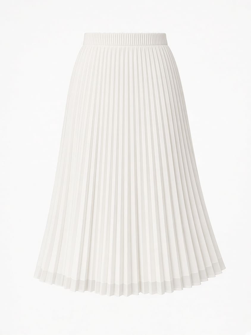 Pleated Midi Skirt