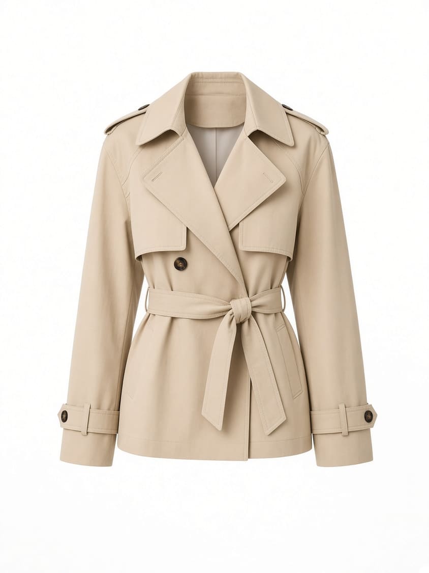Cropped Trench Coat