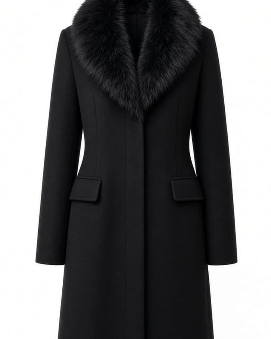 Faux Fur Collar Coat view 2