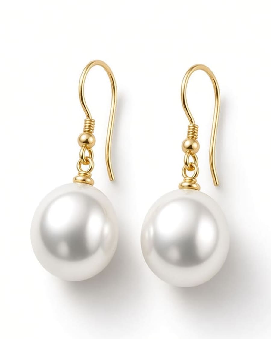 Pearl Drop Earrings view 2