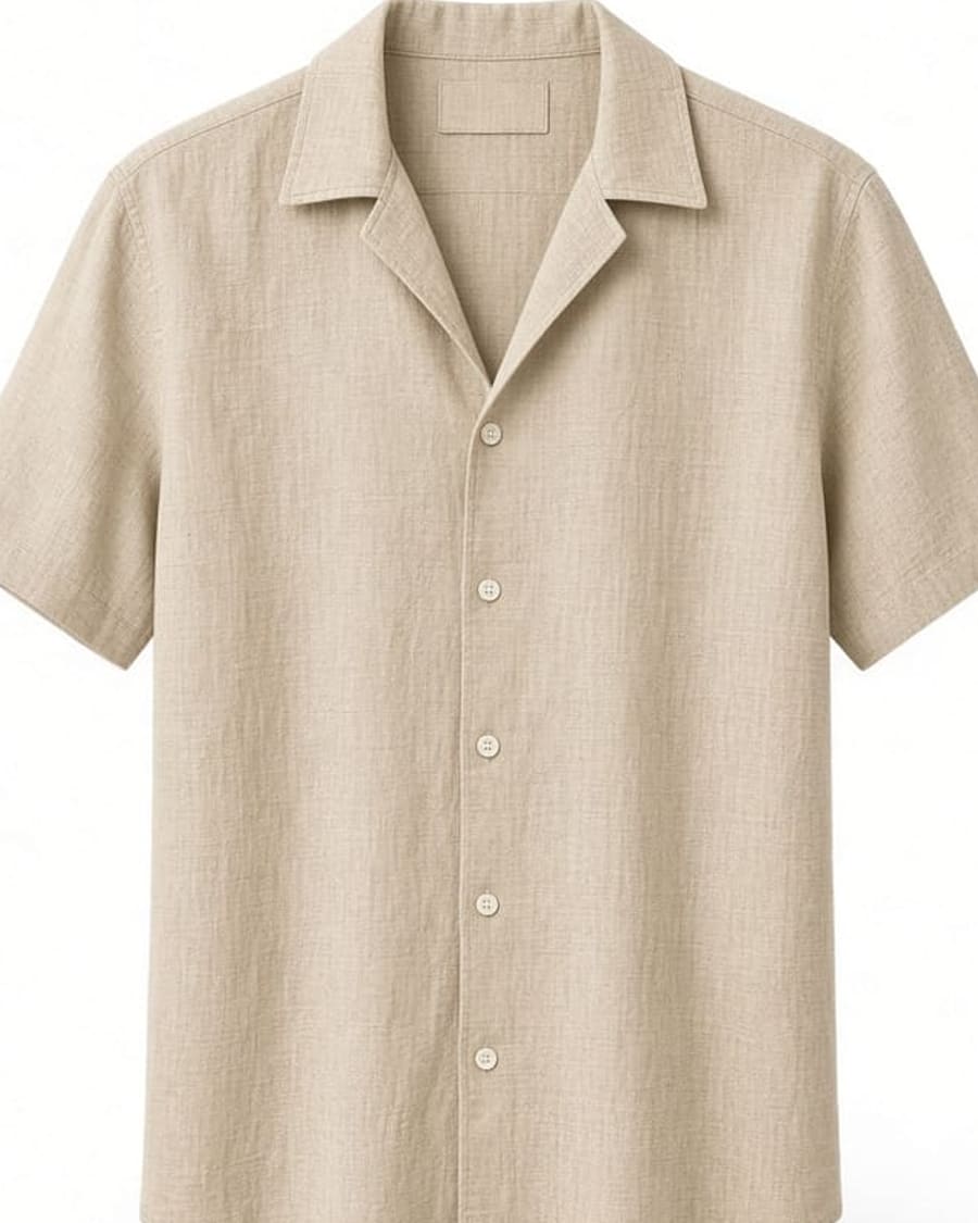 Linen Camp Collar Shirt view 2