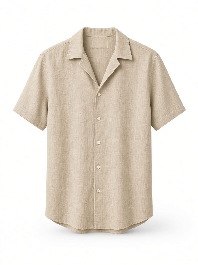 Linen Camp Collar Shirt