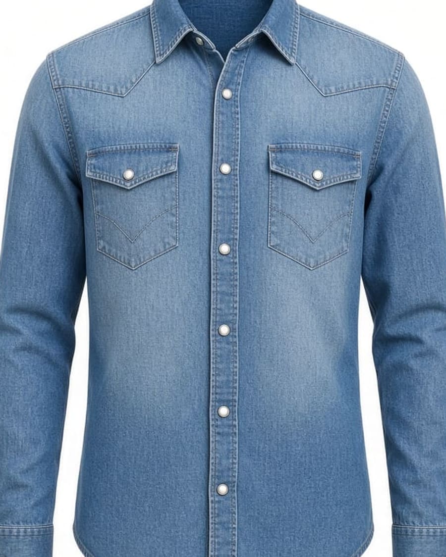 Denim Western Shirt view 2
