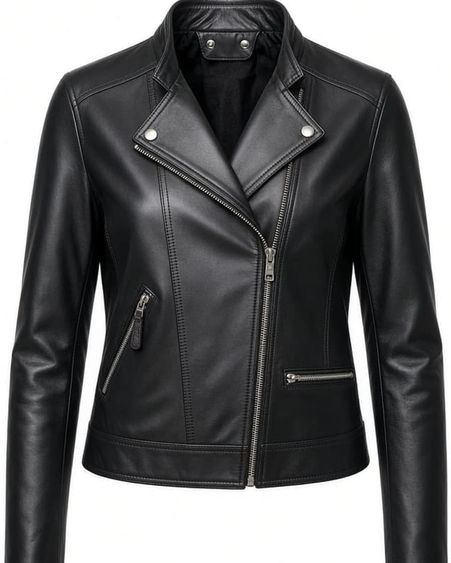Leather Biker Jacket view 2