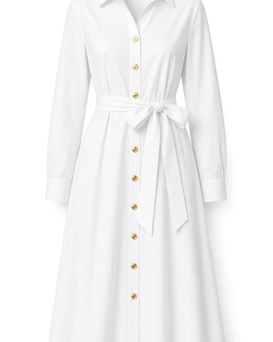 Shirtdress with Gold Buttons view 2