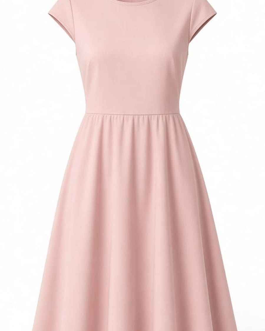 Cap Sleeve A-Line Dress view 2