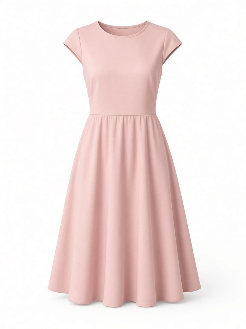 Cap Sleeve A-Line Dress