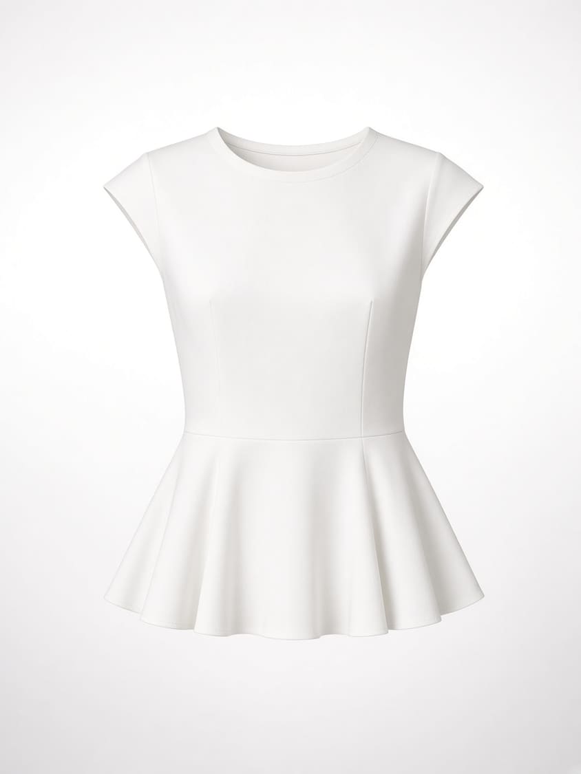 Cap Sleeve Peplum Top