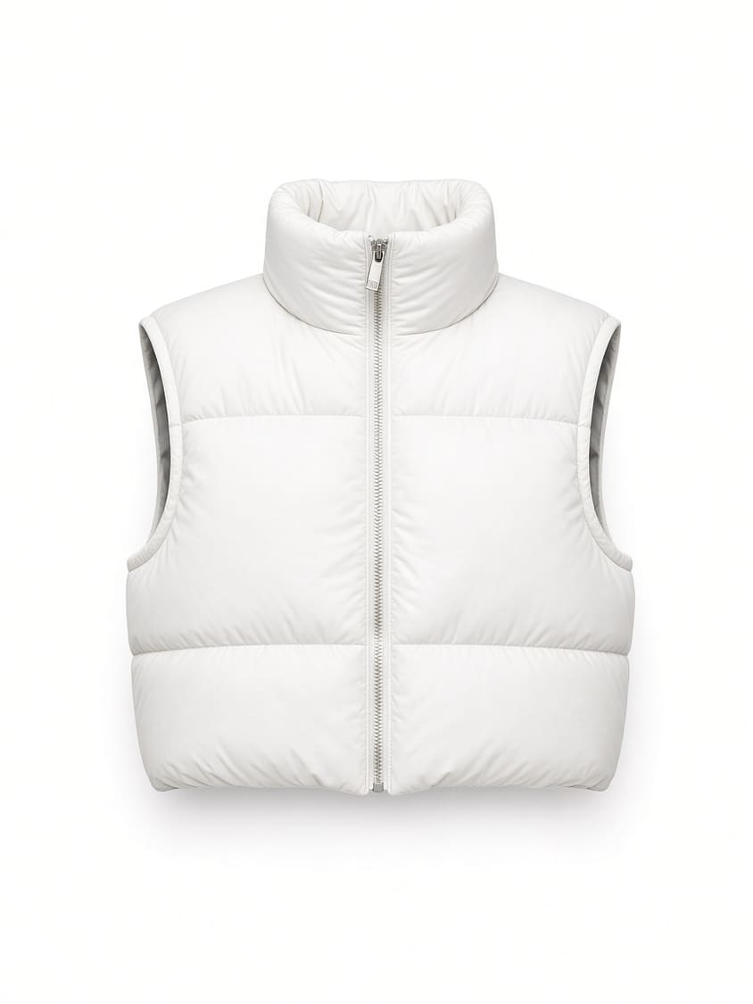 Cropped Puffer Vest